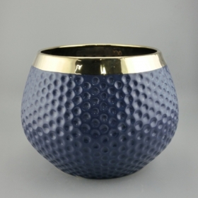 Dark Blue Crater Table Vase