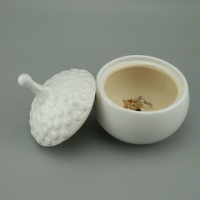 Ceramic Jewelry Bowl With Lid