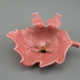 Popular Bird Leaf Ceramic Plate