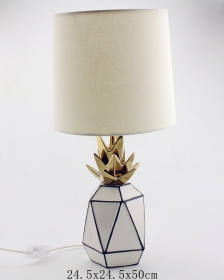 Ceramic Pineapple Hand Painted Table Lamp