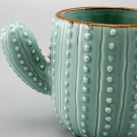 Green Ceramic Cactus Mug Manufacturer