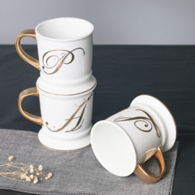 Gold Handle Gold Decal Best Ceramic Coffee Mug