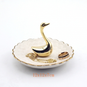 Animal Ceramic Jewelry Dish Ring Holder Tray