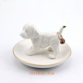 Animal Ceramic Jewelry Dish Ring Holder Tray
