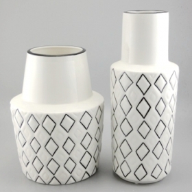Big white ceramic vase home deco