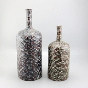 Narrow neck ceramic vintage vase
