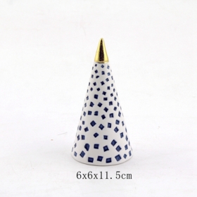 Ceramic cone ring holder jewelry display