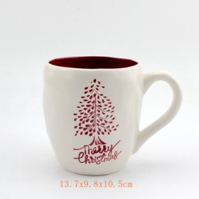 Ceramic Christmas Holiday Mug Red