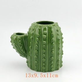 Decorative Green Cactus Shaped Flower Vase