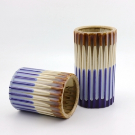 Ceramic Reactive Glaze Linework Vases Home Decor