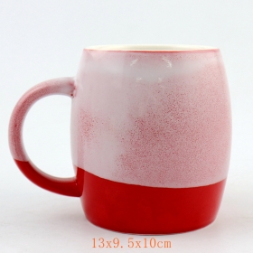 Matte Barrel Ceramic Two Tone Mug