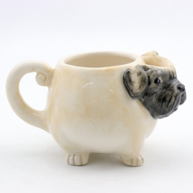 Ceramic Puppy Coffee Mugs With Tea Bag Holder