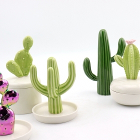 Ceramic Cactus Jewelry Dish Collection