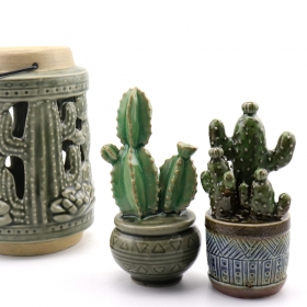 Green Ceramic Cactus Decor Supplier