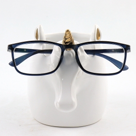 Ceramic Unicorn Shaped Paper Pencil Cup And Glasses Holder