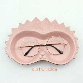 Ceramic Hedgehog Eyeglasses Holder Trays