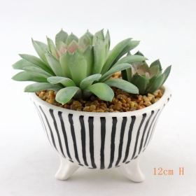 Footed Mini Ceramic Planter and Pots