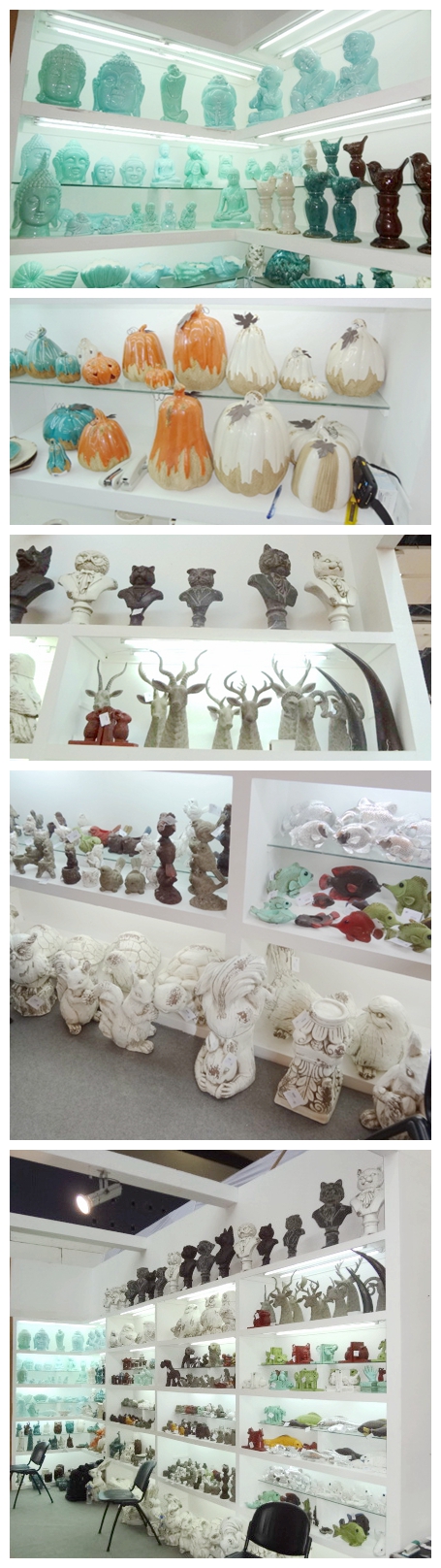 ceramic buddha statue mint green