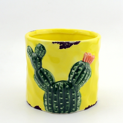 Yellow Garden Cactus Planters Yellow Garden Cactus Planters