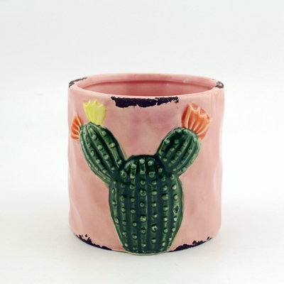 Handmade Large Ceramic Spiky Cactus Planter Handmade Large Ceramic Spiky Cactus Planter
