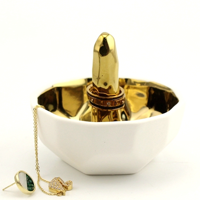 Gold Ring Holder&nbsp;Dish Jewelry Organizer