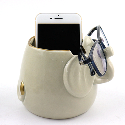 Ceramic Elephant Safety Glasses Holder Ceramic Elephant Safety Glasses Holder