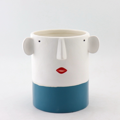 Ceramic&nbsp;Face Planter&nbsp;White