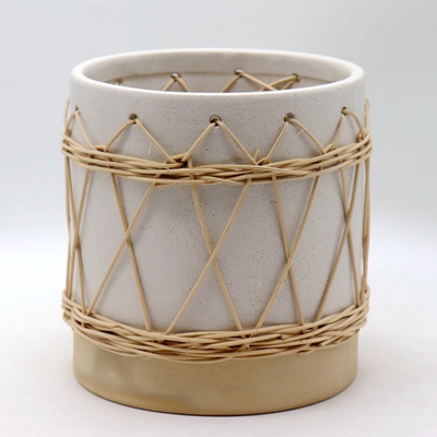 Outdoor Ceramic Woven Planter