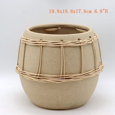 Ceramic Large Woven Planter Basket