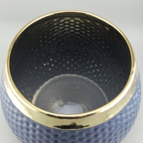Dark Blue Crater Table Vase