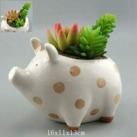 Pig Mini planter Animal Ceramic Pot