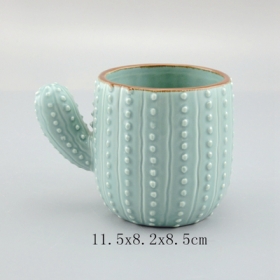 Green Ceramic Cactus Mug Manufacturer