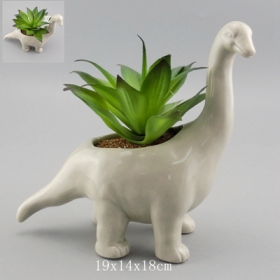 Ceramic Dinosaur Succulent Pot for Office Decor