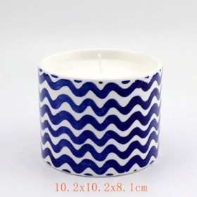 Unique Ceramic Hand Painted Candle Holder