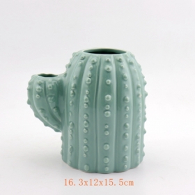 Decorative Green Cactus Shaped Flower Vase