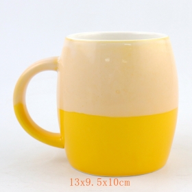 Matte Barrel Ceramic Two Tone Mug