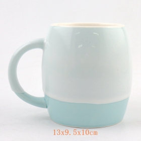 Matte Barrel Ceramic Two Tone Mug