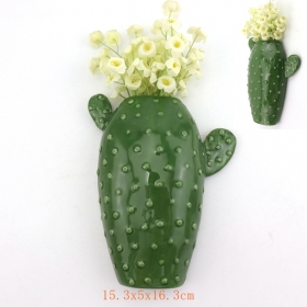 Ceramic Cactus Wall Hanging Decor Vase