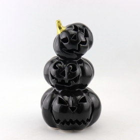 Cute Ceramic Halloween Pumpkin Lanterns Decoration Ideas
