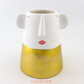 Best Planters With Faces Images Gold And White