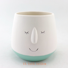 Ceramic Face Planter Terracotta Pots