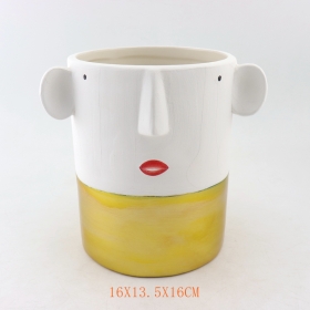 Best Planters With Faces Images Gold And White