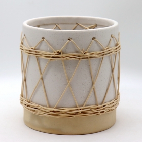 Home Decor Ceramic Woven Planter
