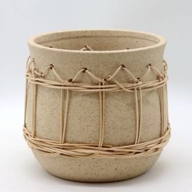 Home Decor Ceramic Woven Planter